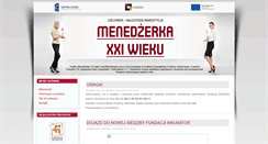 Desktop Screenshot of menedzerka.inkubator.org.pl