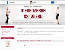 Tablet Screenshot of menedzerka.inkubator.org.pl